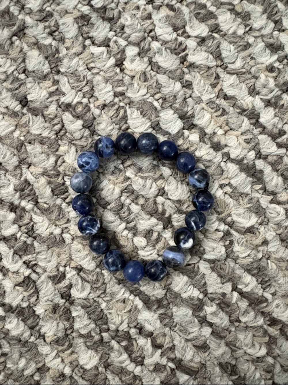 Crystal - Blue Sodalite Beaded Stretch Bracelet